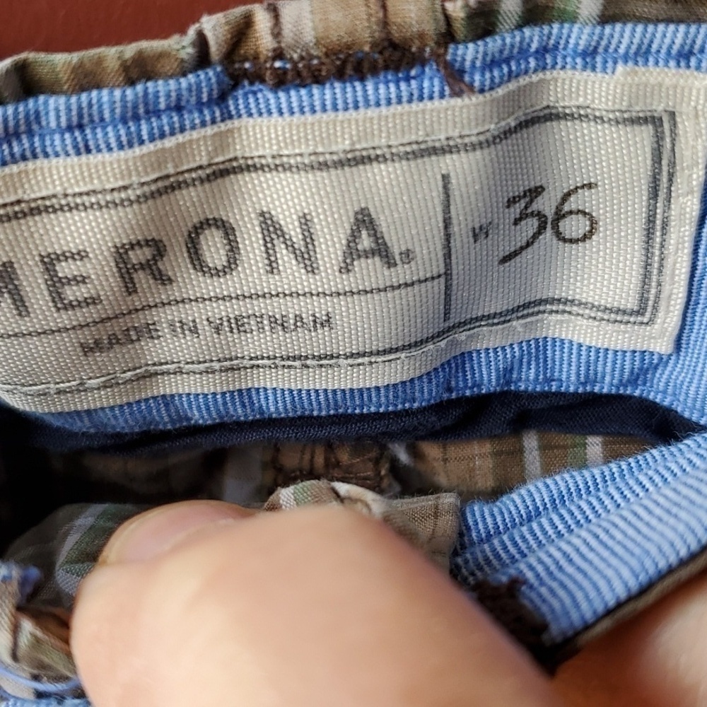 Merona 36w brown plaid shorts - Picture 5 of 8